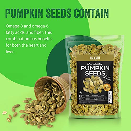 Raw Pumpkin Seeds 3 lb, Pepitas, No Shell, Unsalted, Kosher, Non-GMO