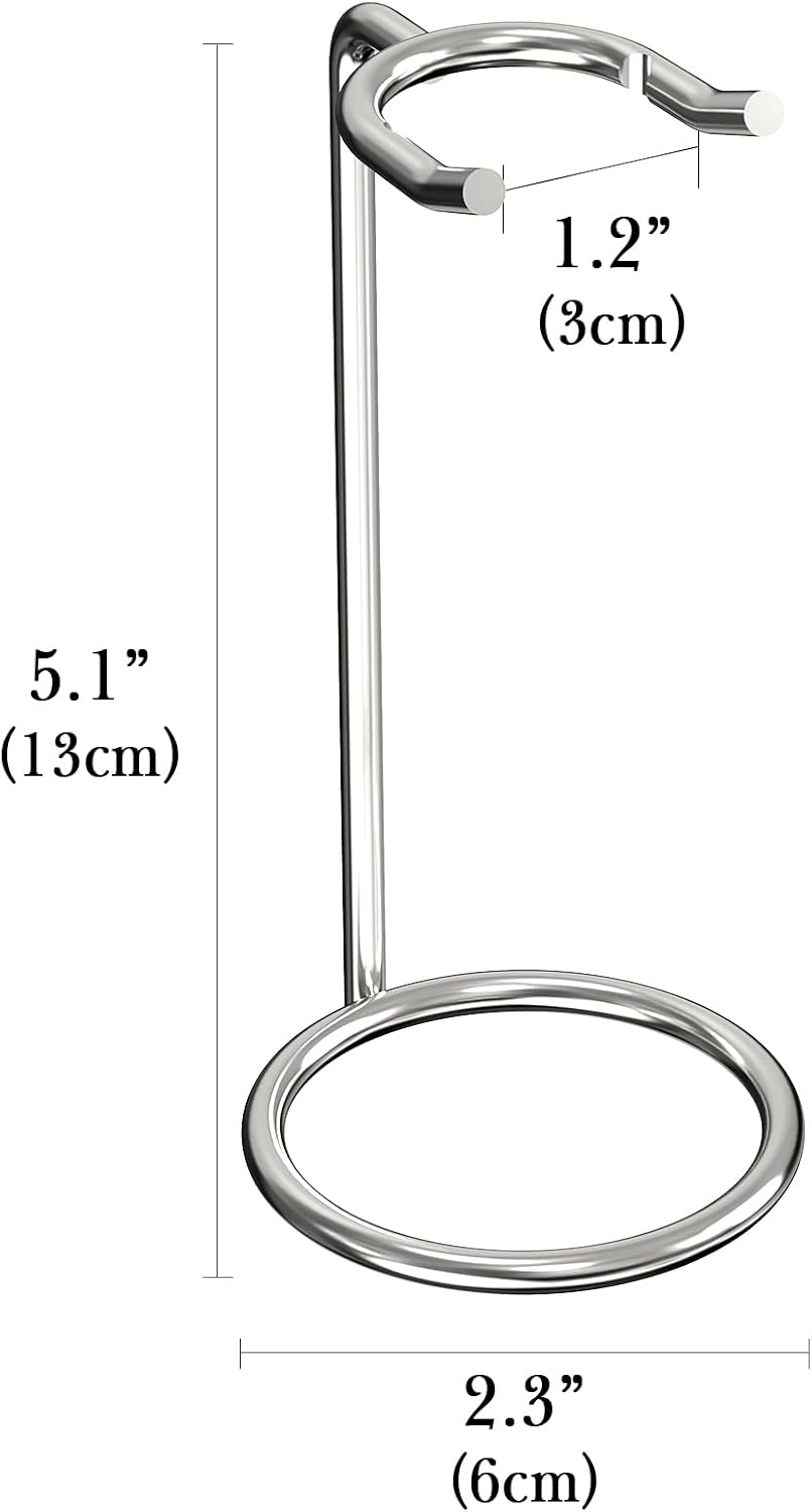 Linkidea Stainless Steel Razor Stand, Deluxe Men's Travel Shaver Holder, Shaving Support Compatible with Long Handle Safety Razor, Fusion 5, ProShield