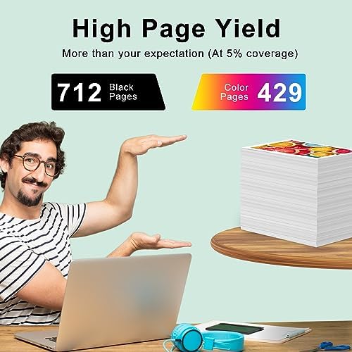 61XL Ink Cartridge Black and Color Combo Pack Replacement for HP Ink 61 2PK