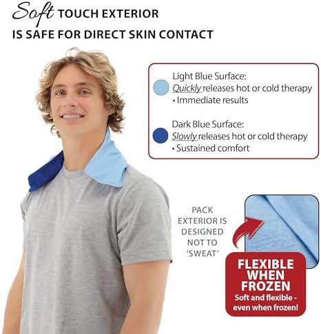 Reusable Hot & Cold Therapy Pack for Pain Relief and Injuries, Large | Provides versatile hot or cold therapy to help relieve muscle aches, joint pain, swelling, and stiffness.
