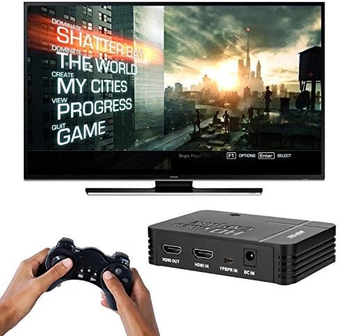 AGPTEK HD Game Capture Video Capture 1080P | HDMI/AV Recorder Xbox 360&One/ PS3 PS4,Support Mic in with Both HDMI and AV Input