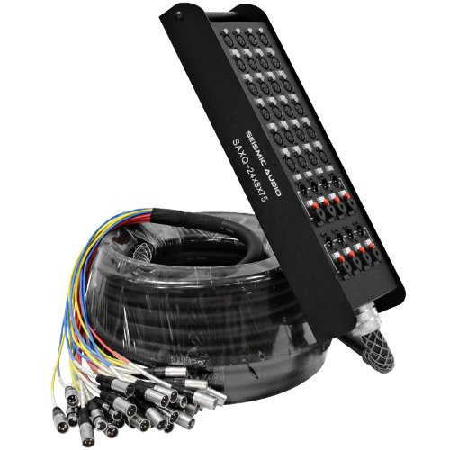 Seismic Audio - SAXQ-16x8x25 - 16 Channel 25' XLR Snake Cable with XLR and 1/4" Returns on the Box