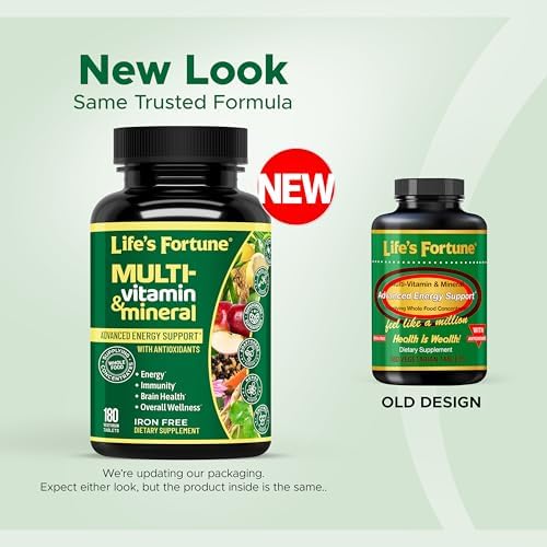 Life’s Fortune Liquid Multivitamin for Adults and Seniors – Fast Absorption Vitamins and Minerals with 90+ Nutrients for Energy and Immune Support – Easy to Digest, Sugar Free, Tropical Flavor, 32 oz