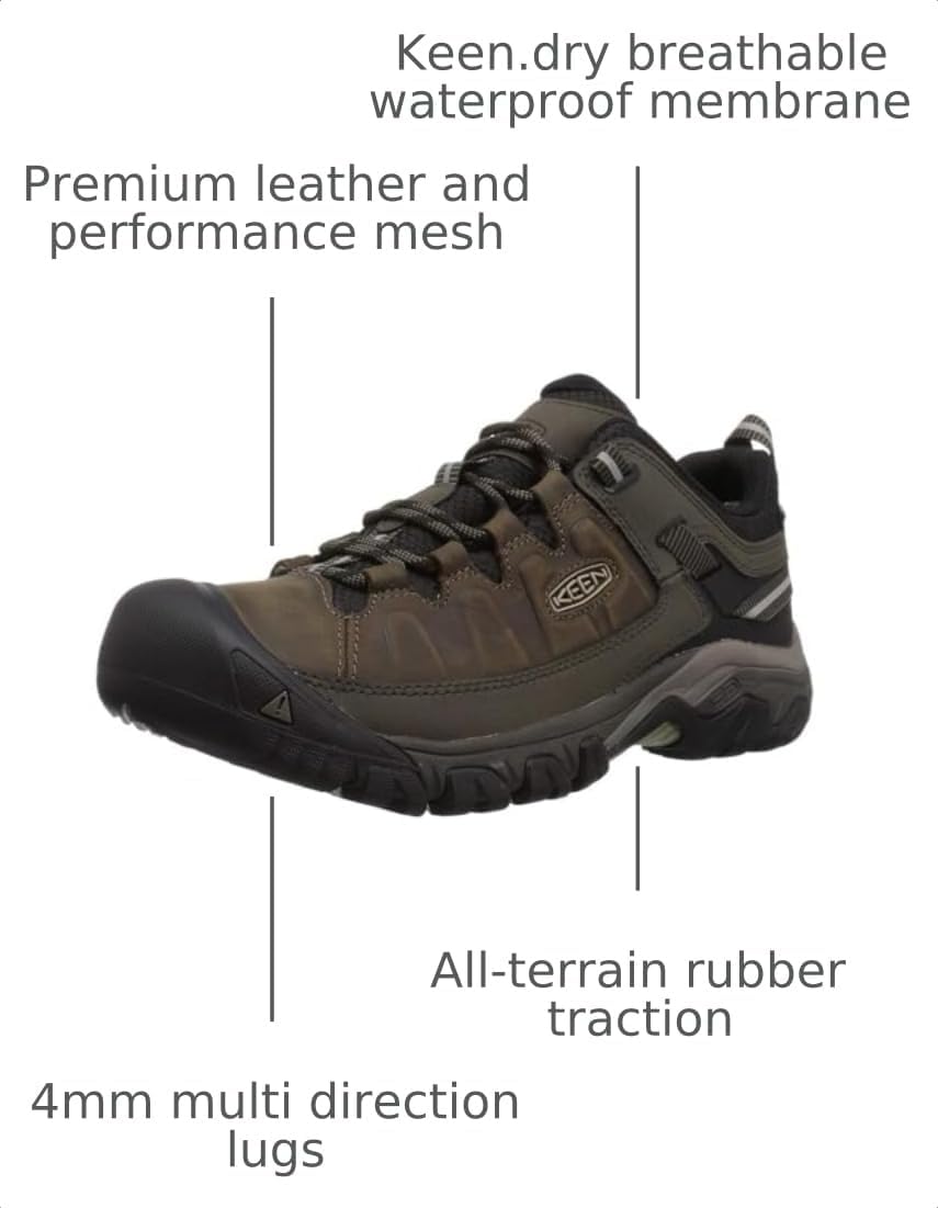 KEEN Men's Targhee 3 Low Height Waterproof Hiking Shoes