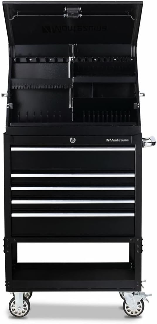 Montezuma ME300B 30-Inch Portable TRIANGLE Toolbox, Black