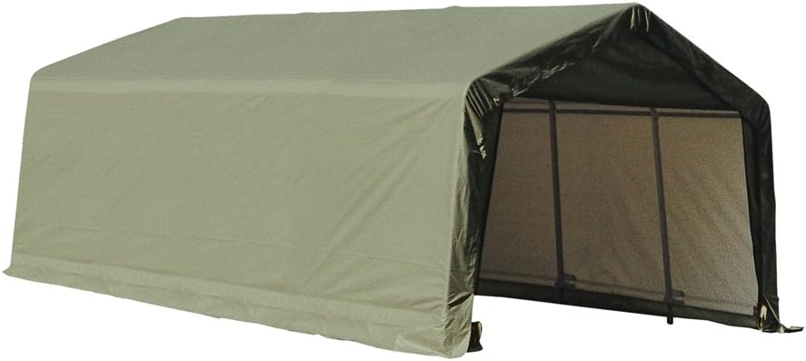 ShelterLogic 72444 Green 12'x24'x8' Peak Style Shelter