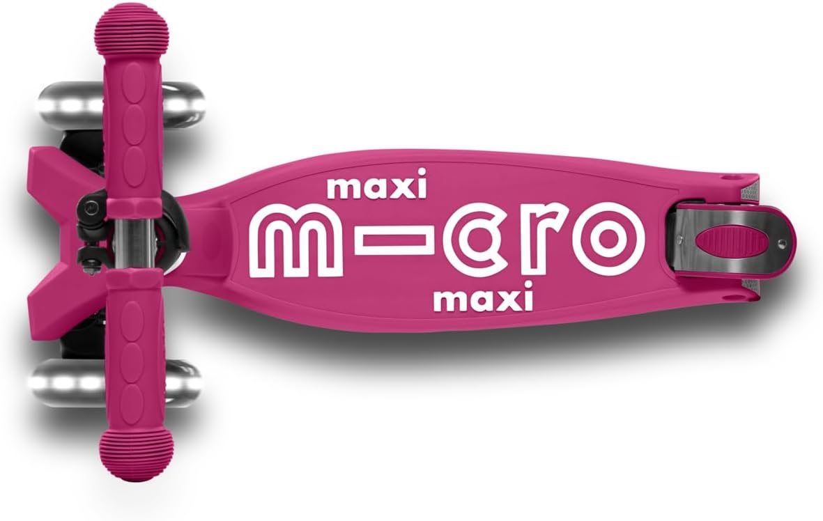 Micro Kickboard | Maxi Foldable LED Kids Scooter for Ages 5-12 | Children