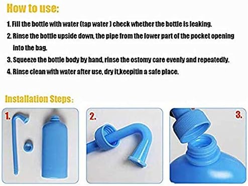 Colostomy Bag Cleaning Tool - Stoma Bag Washing Bottle Rinse Pot for All Ostomy Bags - Reusable Wash Bottle (1PCS PZ)