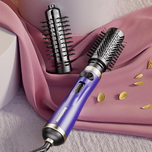Beautimeter Hair Dryer Brush 3-in-1 Hair Styler, Rotating Blow Dryer Brush with 2-Inch and 1.5-Inch Brushes