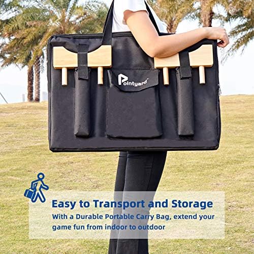 Giant 4 in a Row Game, Wooden 2.8Ft Outdoor Yard Game for Family