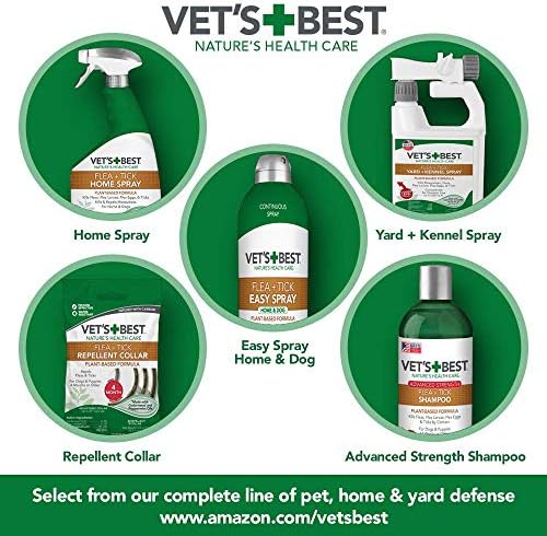 Vet's Best Flea & Tick, Mosquito, Yard & Kennel Spray for Dogs, 32 oz | Plant-Based Yard Treatment, Kills Fleas, Ticks & Mosquitoes, Ready-to-Use Hose Attachment, Safe for Plants, Made in USA