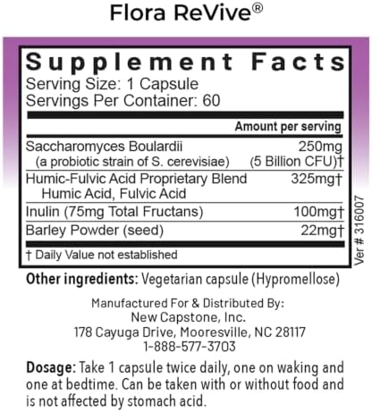 RnA ReSet Flora Revive - Soil-Based Probiotic for Gut Health (60 Capsules)