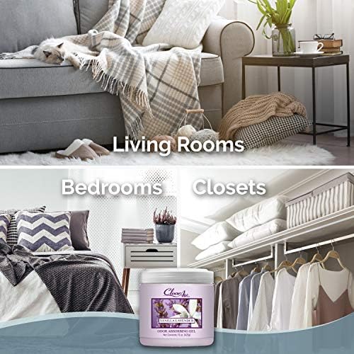 Clear Air 15oz Gel Odor Eliminator - Absorb & Remove Strong Odors from Pets, in Bathrooms, Basements, Garage, Cars, RVs & Boats - Eliminate Tough Odors with Essential Oils (Spring Rain, 2-Pack)