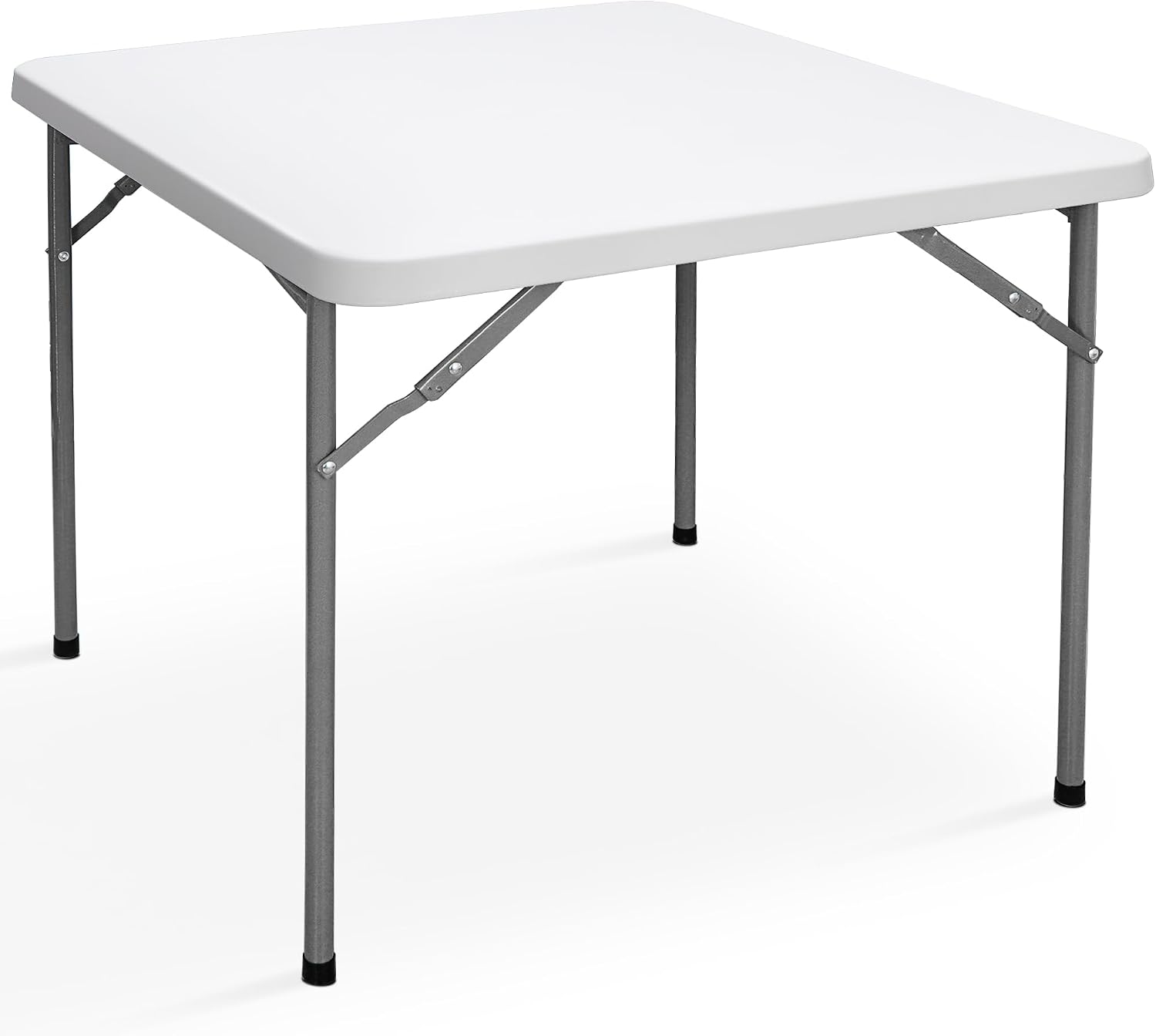 SUPER DEAL 6FT Folding Table for Indoor Outdoor, Portable Heavy Duty Fold-in-Half Plastic Dining Picnic Party Camping Table with Carrying Handle