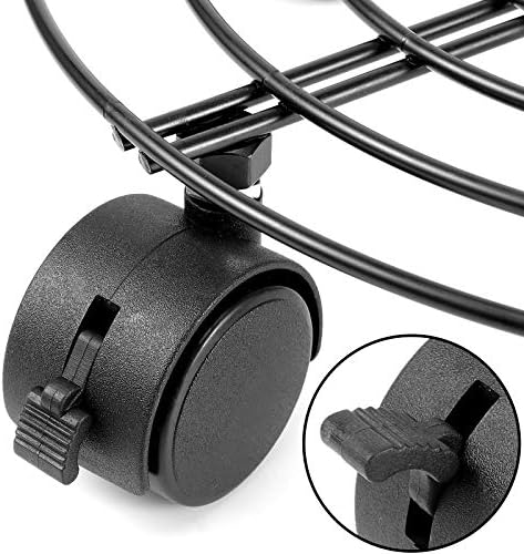KEILEOHO 3 Pack 10.6 Inches Metal Plant Caddy with Wheels, Heavy Duty Plant Caddy Stands, Rolling Plant Stand for Indoor, Outdoor, Garden, House