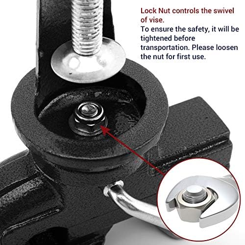 Nuovoware Table Vise 3 Inch, Universal Vise Bench Clamp, Blue