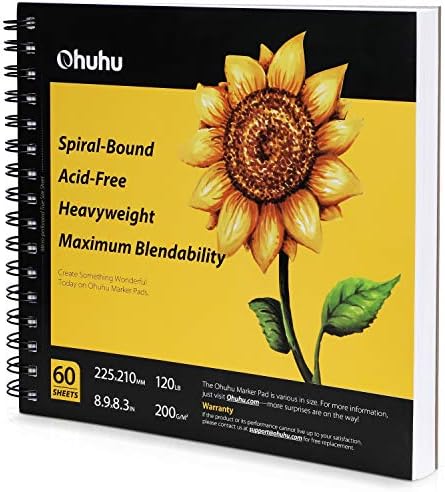 Ohuhu 7"x10" Marker Paper Pad Art Sketchbook for Drawing and Sketching