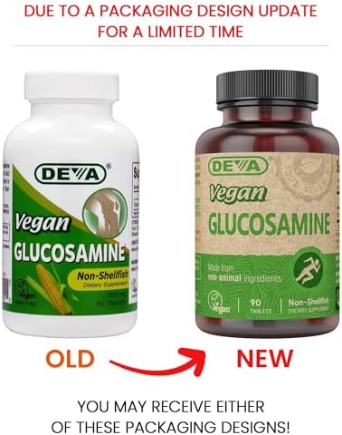 DEVA Vegan Vitamins Glucosamine Tablets, 90-Count Bottle