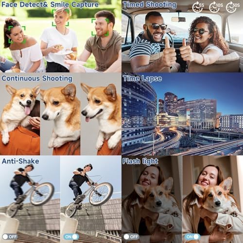 4K Digital Camera for Photography, 3" 180° Flip Screen with 64GB Card | 50MP Vlogging Camera, 4K Video Recording, 18X Digital Zoom, Built-In Flash, Compact Travel Size, Great For Teens & Beginner