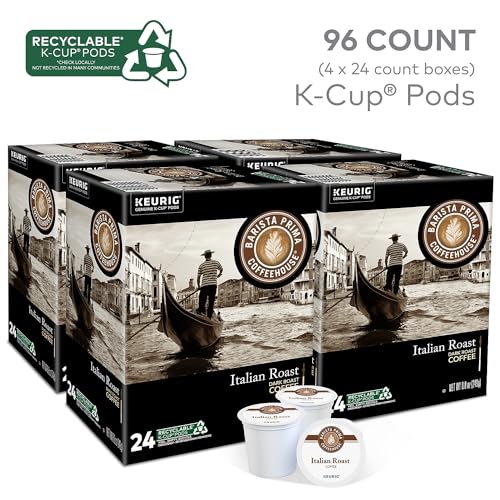 Barista Prima Coffeehouse Medium Dark Roast Extra Bold K-Cup for Keurig Brewers, Colombia Coffee 24 count (Pack of 4) (Packaging May Vary)