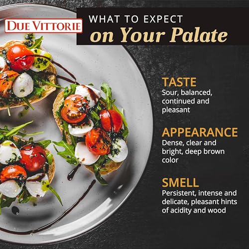Due Vittorie Oro Gold Premium Edition Balsamic Vinegar Gift Set with Cork Pourer and Wooden Gift Box - Oak Barrel Aged Balsamic Vinegar of Modena - 8.45 fl oz