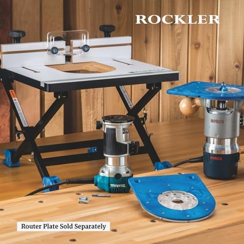 Rockler Convertible Benchtop Table w/ 4 Configurations for Woodworking | Benchtop Router Table – Versatile Routing Station – Router Table –