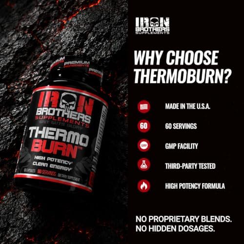 Iron Brothers Thermo Burn Hardcore Fat Burner – High Stim Thermogenic with Yohimbine HCl