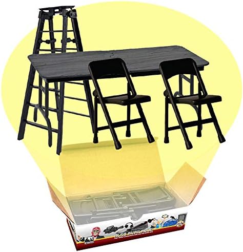 Ultimate Ladder, Table & Chairs Black Playset for Wrestling Action Figures | Create Tables, Ladders & Chairs Matches with a Breakable Table