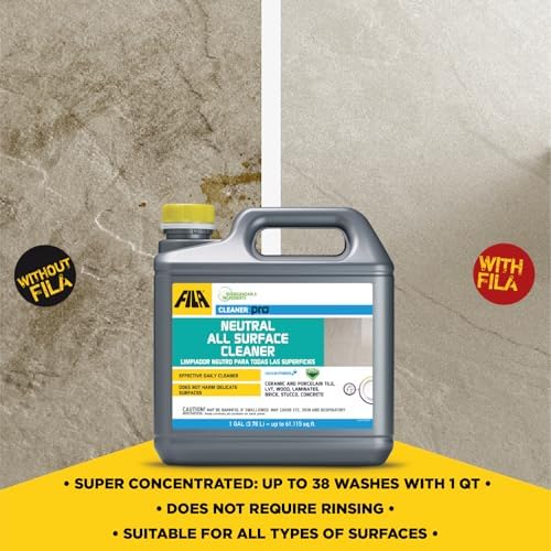 FILA Surface Care Solutions, CLEANER PRO, Neutral All Purpose Cleaner, Highly Concentrated - Up to 40 Washes, 1 QT