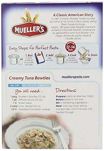 Muellers Pasta Bowties, 12 Ounce (Pack of 2)