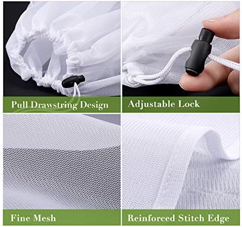 Brew Bags Reusable 3 Pack, Extra Large 26"x22" Fine Mesh Strainer Bag for Home Brewing Hops Grains Wine Beer Making Drawstring Straining Brew in a Bag