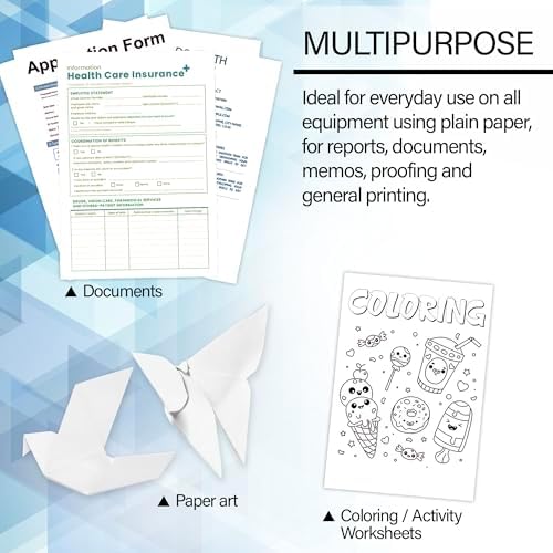 BAZIC Products White Multipurpose Paper, 8.5 x 11 in, 50 Sheets | 20 lb (75 gsm), 100% recycled, laser and inkjet compatible