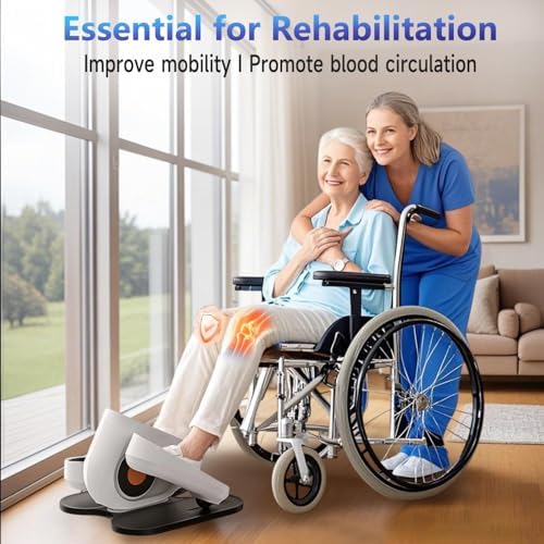 Under Desk Elliptical, Quiet Motorized Leg Exerciser with Remote Control | Quiet pedal exerciser for seniors, home and office use