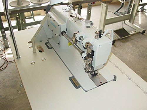 Consew upholstery Walking Foot Industrial Sewing Machine with Table and Servo Motor Drop Feed, Needle Feed, Walking Foot, Lockstitch Machine