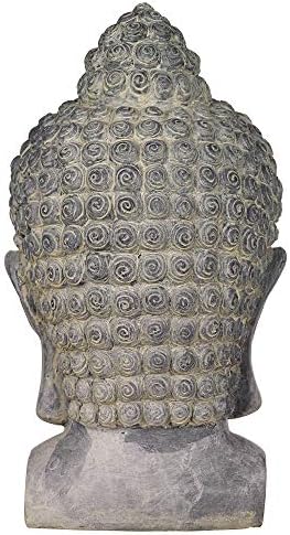 John Timberland Meditating Buddha Head 18 1/2" High Outdoor Statue | Sculpture Zen Asian Japanese Garden Decor Front Porch Patio Yard Outside Home