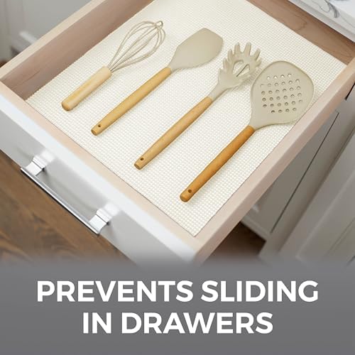 HOME GENIE Shelf Drawer and Cabinet Liner, Non Adhesive, 12x20 Soft Gray