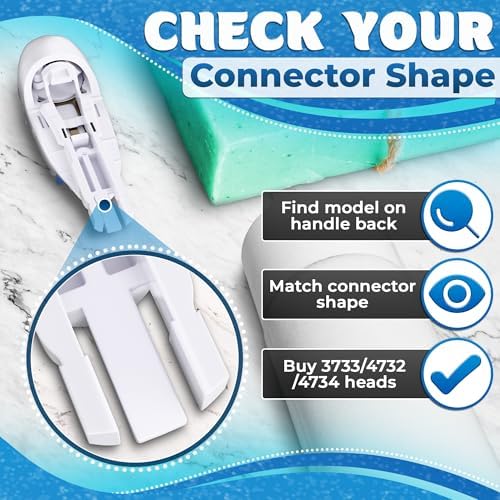 4 Pcs Brush Heads Compatible with Oral-B CrossAction 3733, 4732, 4734