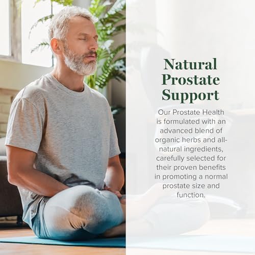Global Healing Organic Prostate Health - Mens Health Supplement - Prostate Supplements Help Urinary Bladder Control