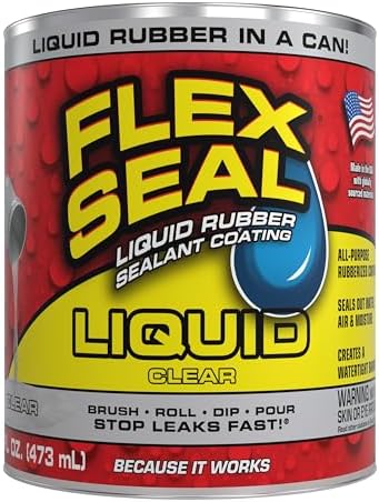Flex Seal Liquid, Rubber Coating Sealant, Waterproof, Flexible, Breathable, and UV Resistant, Roof Repair, Basements, RV, Campers, Trailers, Marine