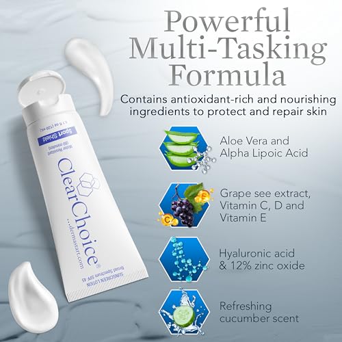 ClearChoice Sport Shield SPF 45 Zinc Oxide Mineral Face Sunscreen, 4 Fl Oz