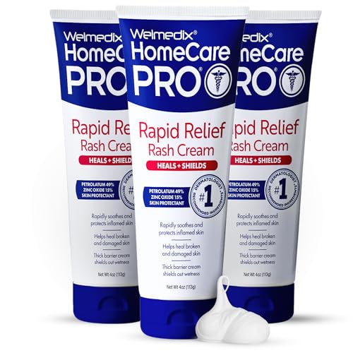 Welmedix Adult Diaper Rash Cream - Maximum Strength Zinc Oxide Cream | Moisturizing Skin Barrier - Fragile Skin Protection Ointment - Diaper Rash Cream for Adults - 4oz Tube