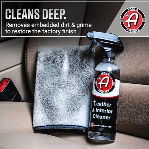 Adam's Polishes Leather Care Kit - Leather Cleaner & Conditioner Car Cleaning Supplies | UV Protection for Interior Accessories Steering Wheel Seat