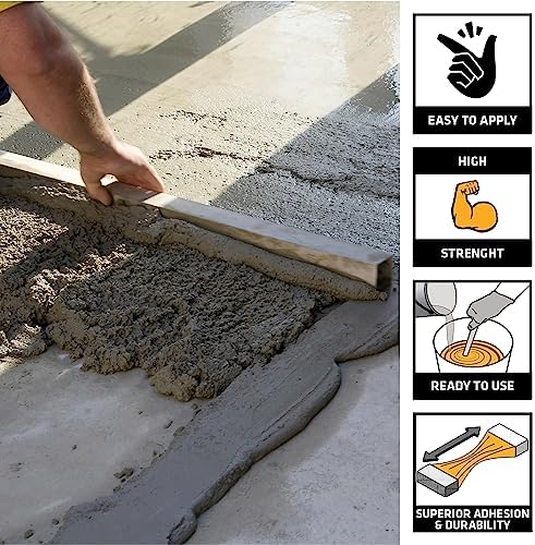 SIKA - SikaLatex R - Concrete Adhesive Glue, White - Admix for Portland-Cement Mortar/Concrete - Resistant to Freezing and thawing Damage - 1-Gallon (Pack of 1)