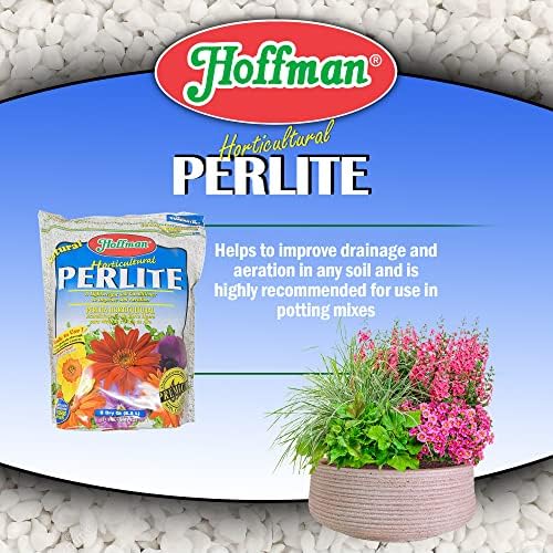 Hoffman Horticultural Perlite Lightweight Soil Conditioner to Improve Aeration, 8qt Bag