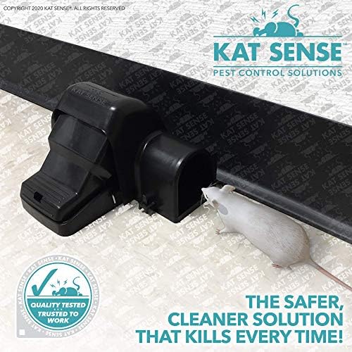Kat Sense Covered Rat Trap & Chipmunk Trap, Prevents Accidental Triggering with Tunnel Design, Quick Action Pest Control Device