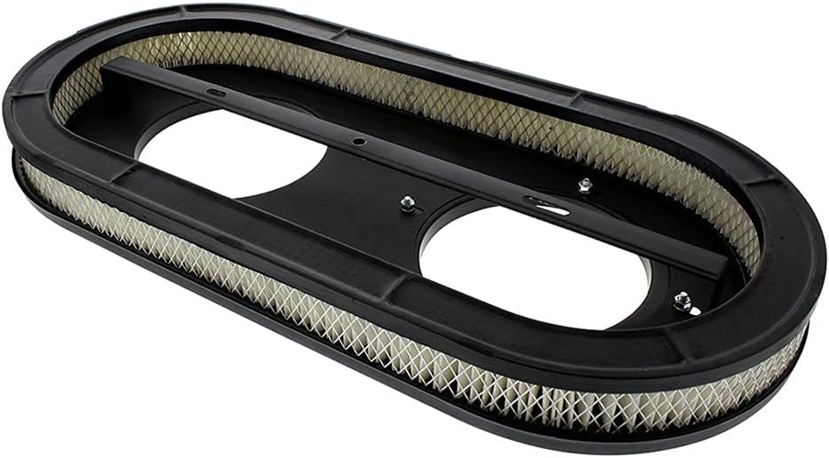 United Pacific 110293 Oval Aluminum Air Cleaner, With Mustang Logo For Dual 4 Barrel Carburetor