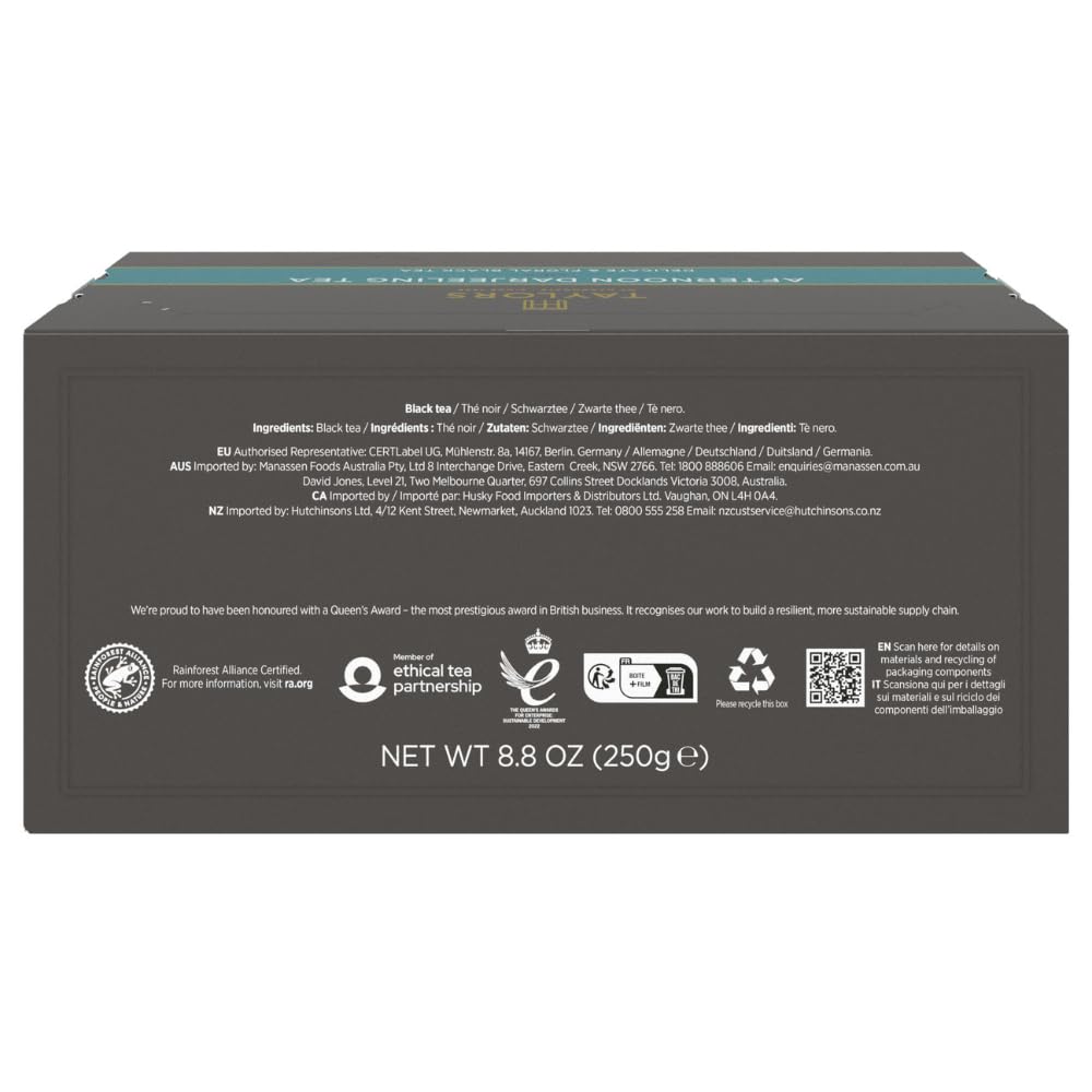 Taylors of Harrogate Green Tea with Jasmine, Individually Wrapped Bags, 20 Count (Pack of 1), Delicate, Floral & Sweet, Caffeinated, Enjoy Hot or Iced, 20 Teabags