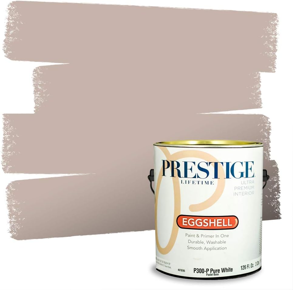 PRESTIGE Paints Exterior Paint and Primer In One, 1-Gallon, Semi-Gloss, Comparable Match of Sherwin Williams* French Roast*