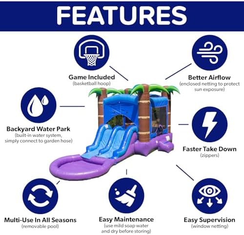 14x18 Enchanted Forest Inflatable Bounce House Dual Slide Pool