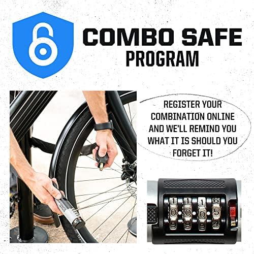 Kryptonite Keeper 790 Combo Bike Chain Lock, 3 Feet Long Heavy Duty Anti-Theft Sold Secure Gold Bicycle Chain Lock